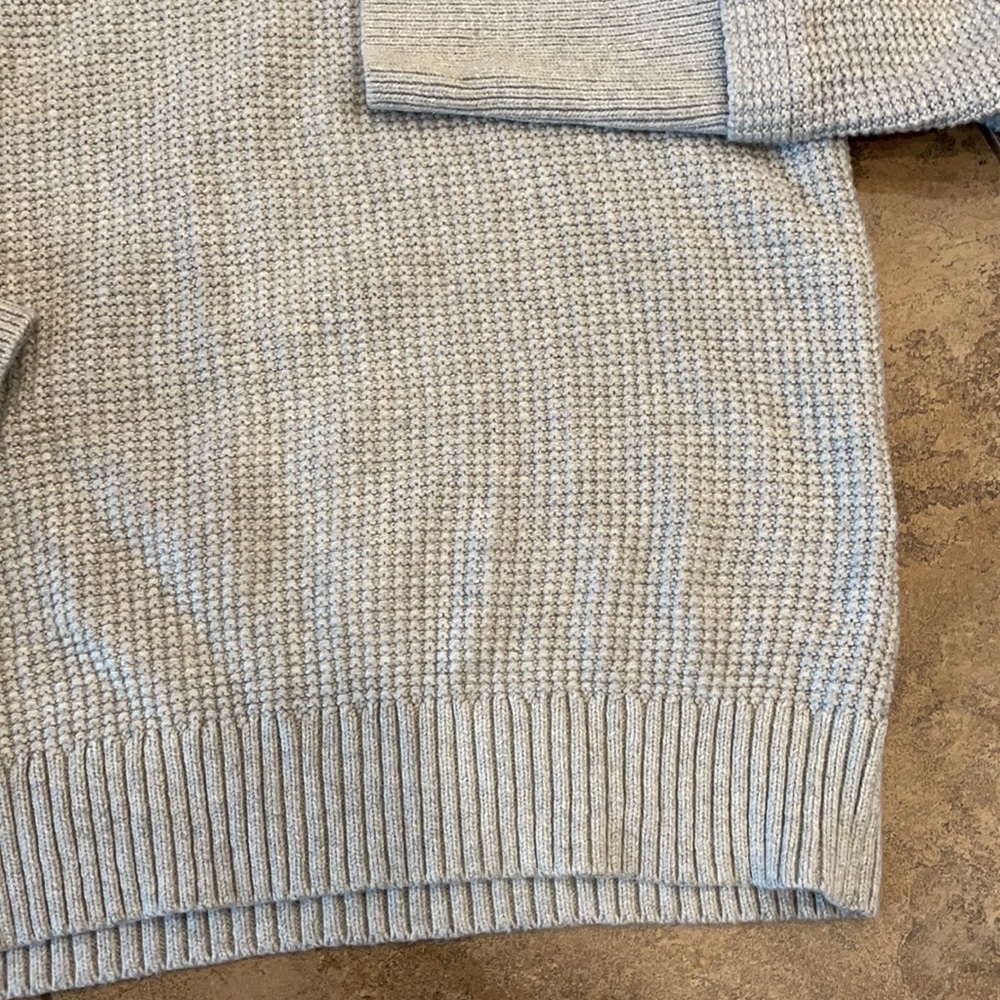 Market & Spruce Sharon Cowl Neck Waffle Stitch Pullover in Light Grey XL NWT - Picture 8 of 10